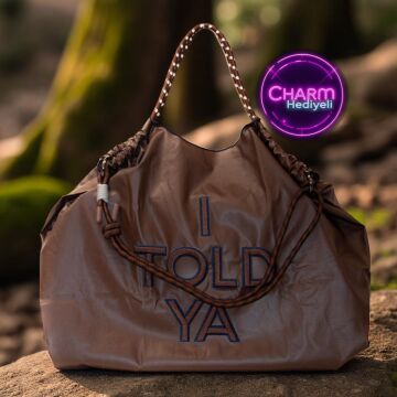 Büyük Boy Günlük veya Plaj Hafif Kadın Çanta 21-K Barcelona 06 Kahve