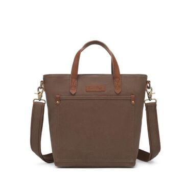 Kanvas Kumaş Kadın Çantası Elden Tutmalı Smart Bags 1328 A.Kahve