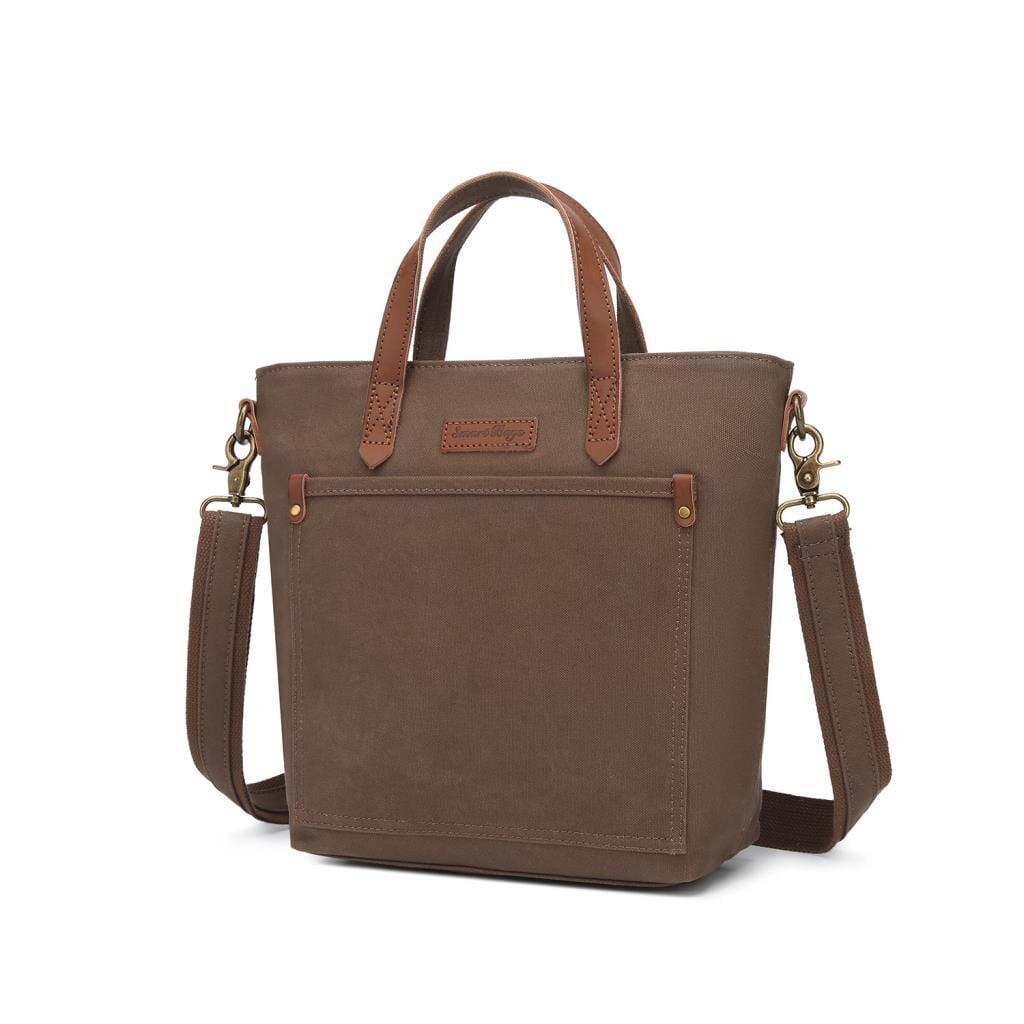 Kanvas Kumaş Kadın Çantası Elden Tutmalı Smart Bags 1328 A.Kahve