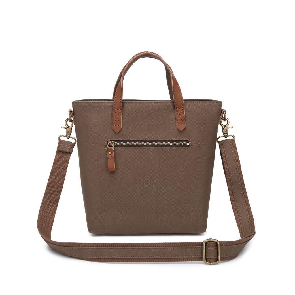 Kanvas Kumaş Kadın Çantası Elden Tutmalı Smart Bags 1328 A.Kahve