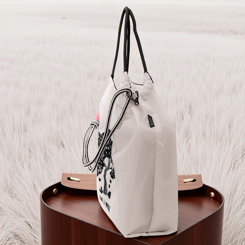 Büyük Boy Günlük veya Plaj Hafif Kadın Çanta 21-K Barcelona Flower