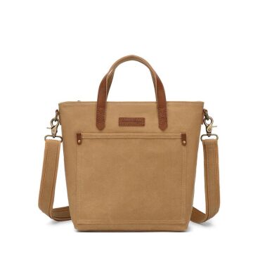 Kanvas Kumaş Kadın Çantası Elden Tutmalı Smart Bags 1328 Camel