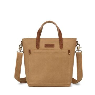 Kanvas Kumaş Kadın Çantası Elden Tutmalı Smart Bags 1328 Camel