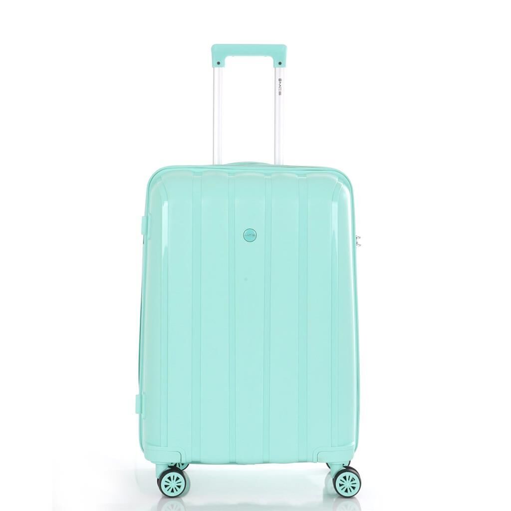MÇS Orta Boy Kırılmaz Silikon Seyahat Valizi Bavulu V305 Mint Yeşili