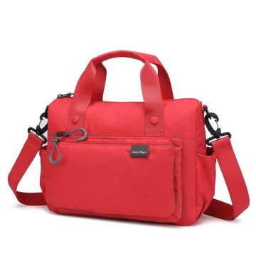 Smart Bags Ekstra Hafif Kumaş Kadın Postacı Çantası 3141 Kırmızı