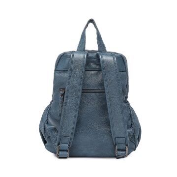 Yıkama Deri Sırt Askılı Kadın Çantası 21-K Barcelona 1902 50 Buz Mavisi