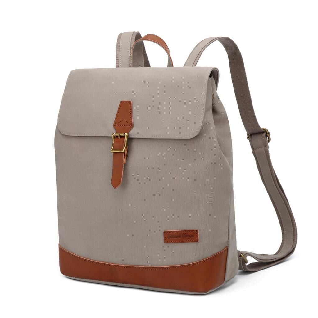 Kanvas Kumaş Kadın Sırt Çantası Smart Bags 1329 Gri