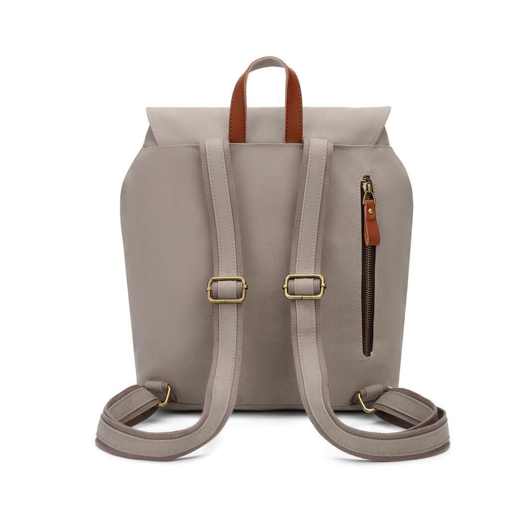 Kanvas Kumaş Kadın Sırt Çantası Smart Bags 1329 Gri