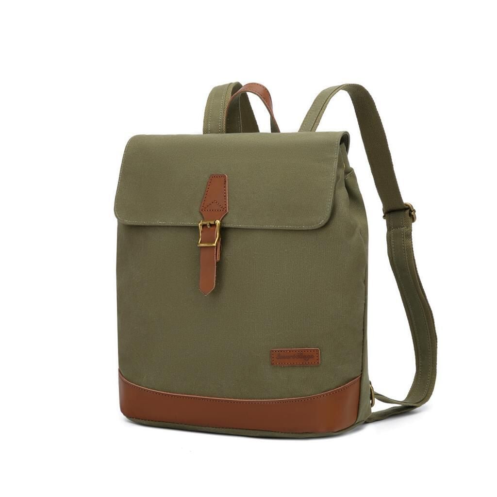Kanvas Kumaş Kadın Sırt Çantası Smart Bags 1329 Haki