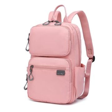Smart Bags Ekstra Hafif Kumaş Uniseks Sırt Çantası 3142 Pudra