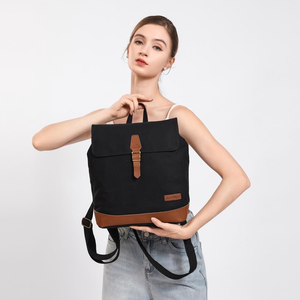 Kanvas Kumaş Kadın Sırt Çantası Smart Bags 1329 A.Kahve