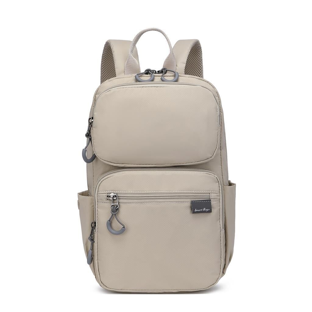 Smart Bags Ekstra Hafif Kumaş Uniseks Sırt Çantası 3142 Bej