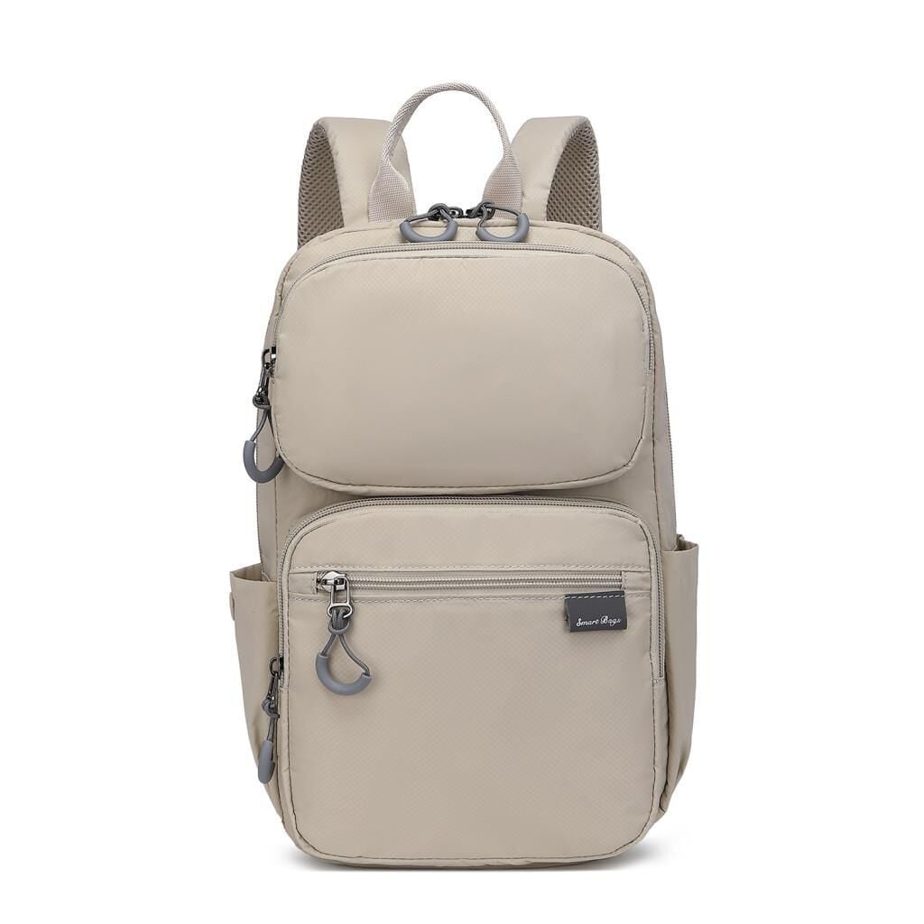 Smart Bags Ekstra Hafif Kumaş Uniseks Sırt Çantası 3142 Bej