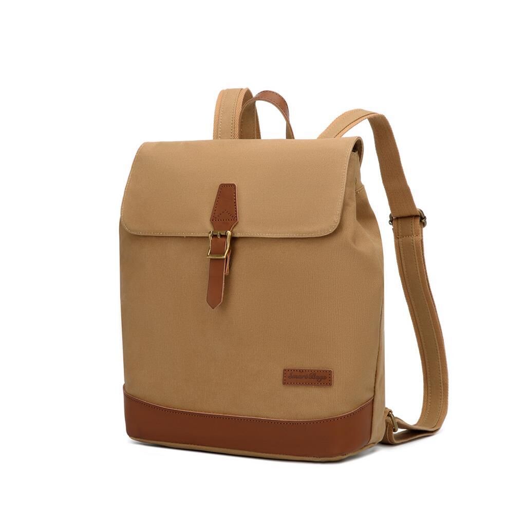 Kanvas Kumaş Kadın Sırt Çantası Smart Bags 1329 Camel