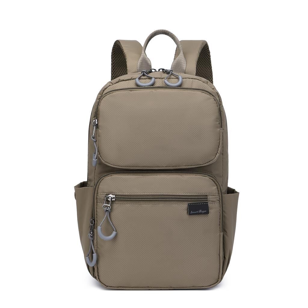 Smart Bags Ekstra Hafif Kumaş Uniseks Sırt Çantası 3142 Kahve