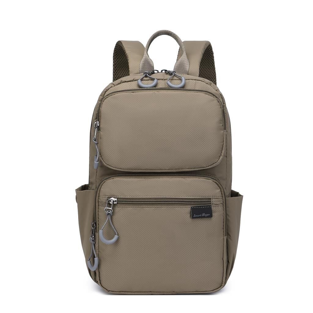 Smart Bags Ekstra Hafif Kumaş Uniseks Sırt Çantası 3142 Kahve