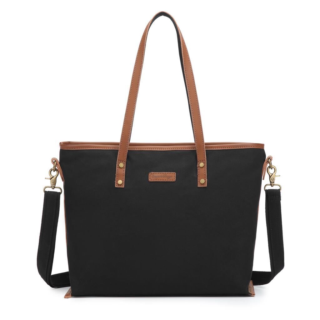 Kanvas Kumaş Kadın Omuz Çantası Smart Bags 1330 Siyah