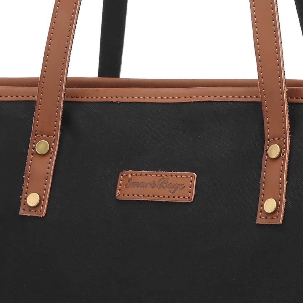 Kanvas Kumaş Kadın Omuz Çantası Smart Bags 1330 Siyah