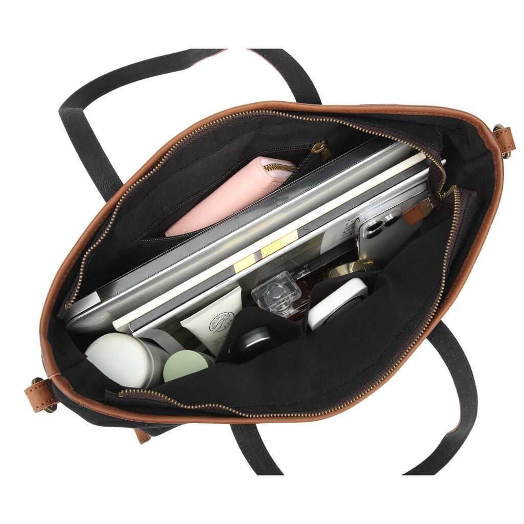 Kanvas Kumaş Kadın Omuz Çantası Smart Bags 1330 Siyah