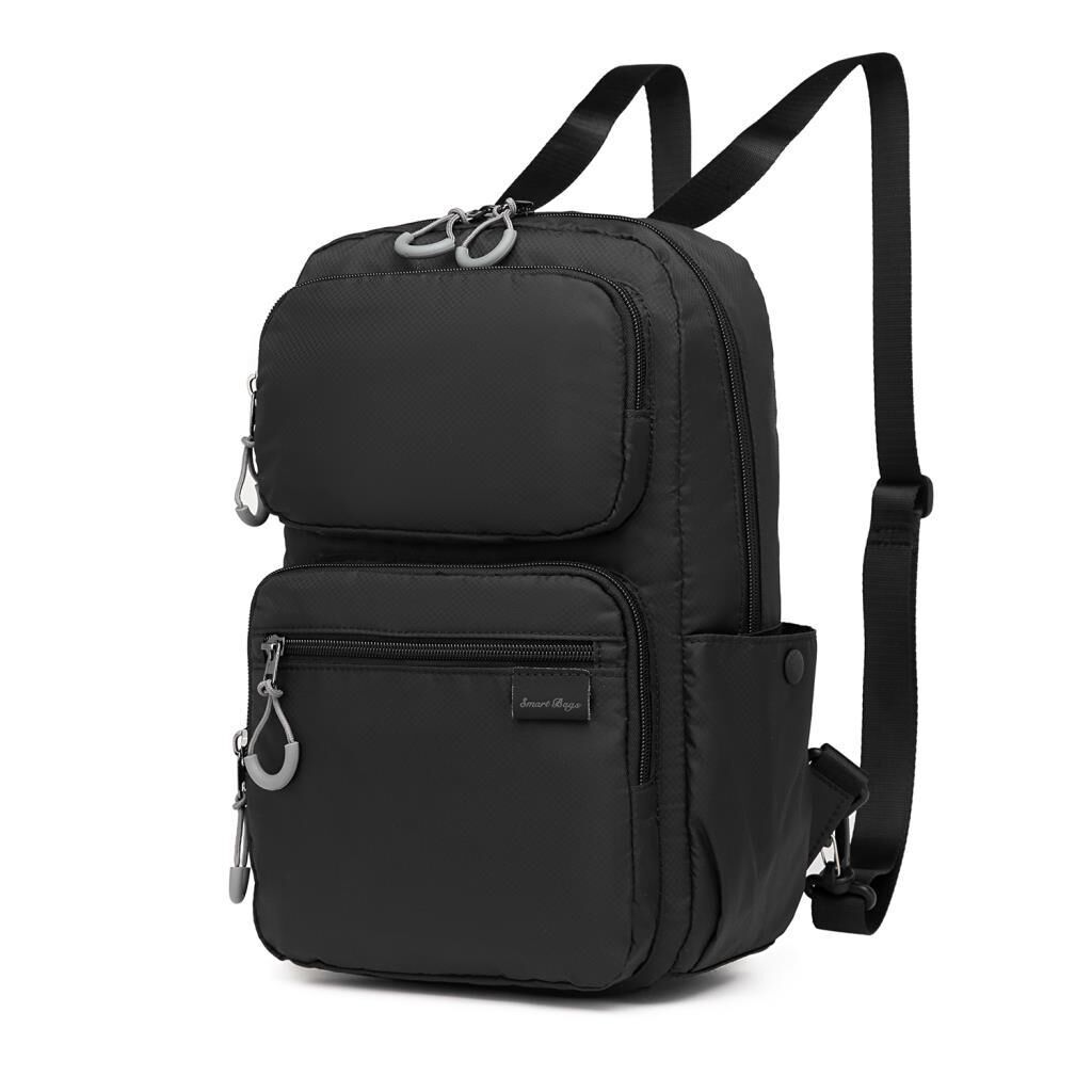 Smart Bags Ekstra Hafif Kumaş Uniseks Sırt Çantası 3142 01 Siyah