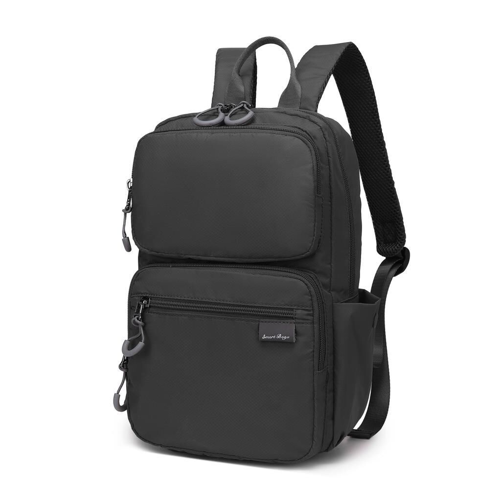 Smart Bags Ekstra Hafif Kumaş Uniseks Sırt Çantası 3142 01 Siyah
