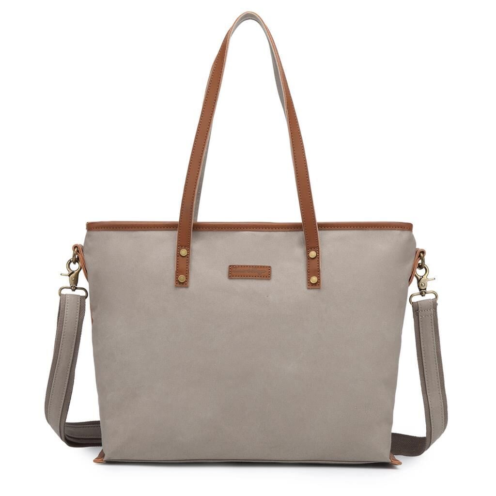 Kanvas Kumaş Kadın Omuz Çantası Smart Bags 1330 Gri