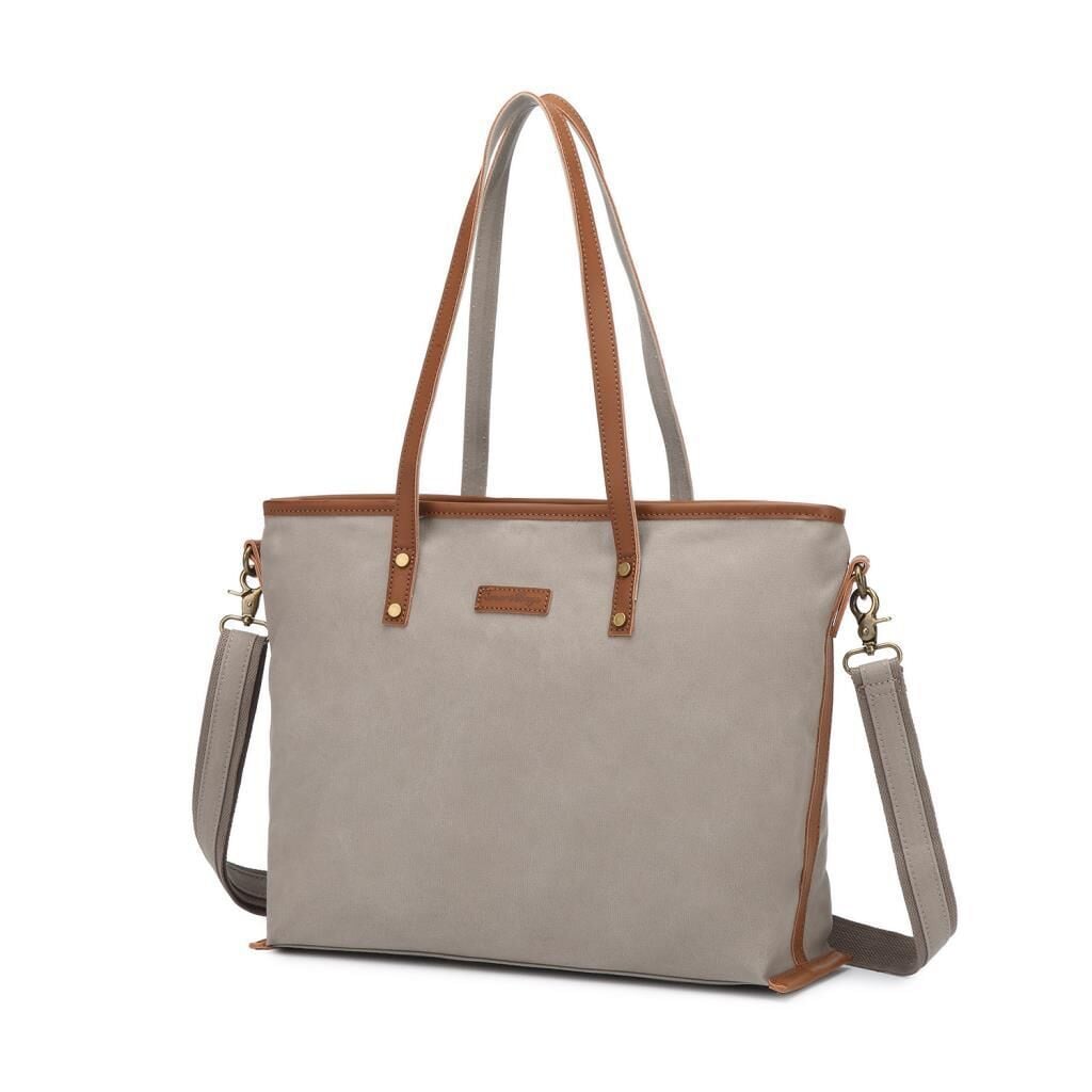 Kanvas Kumaş Kadın Omuz Çantası Smart Bags 1330 Gri