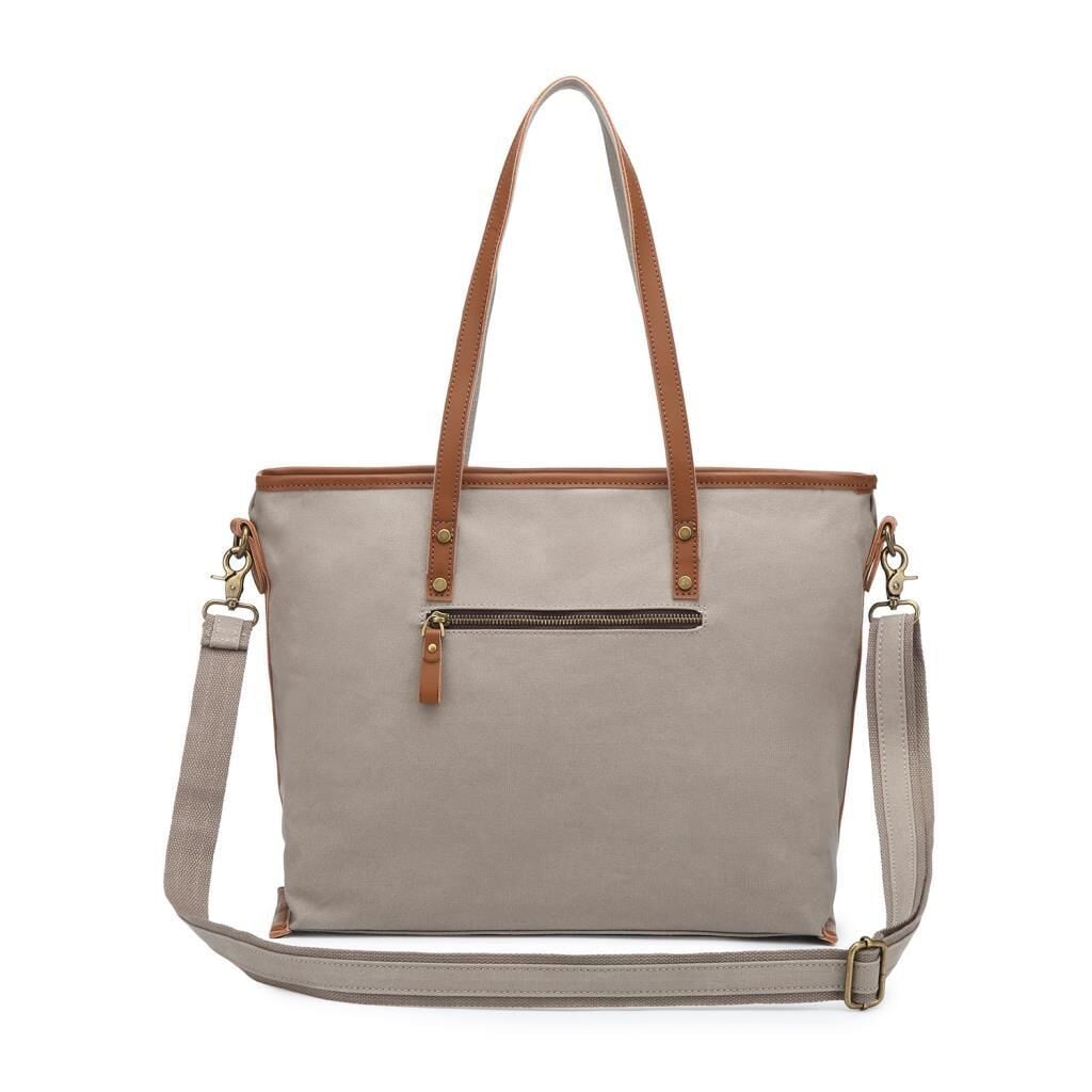 Kanvas Kumaş Kadın Omuz Çantası Smart Bags 1330 Gri
