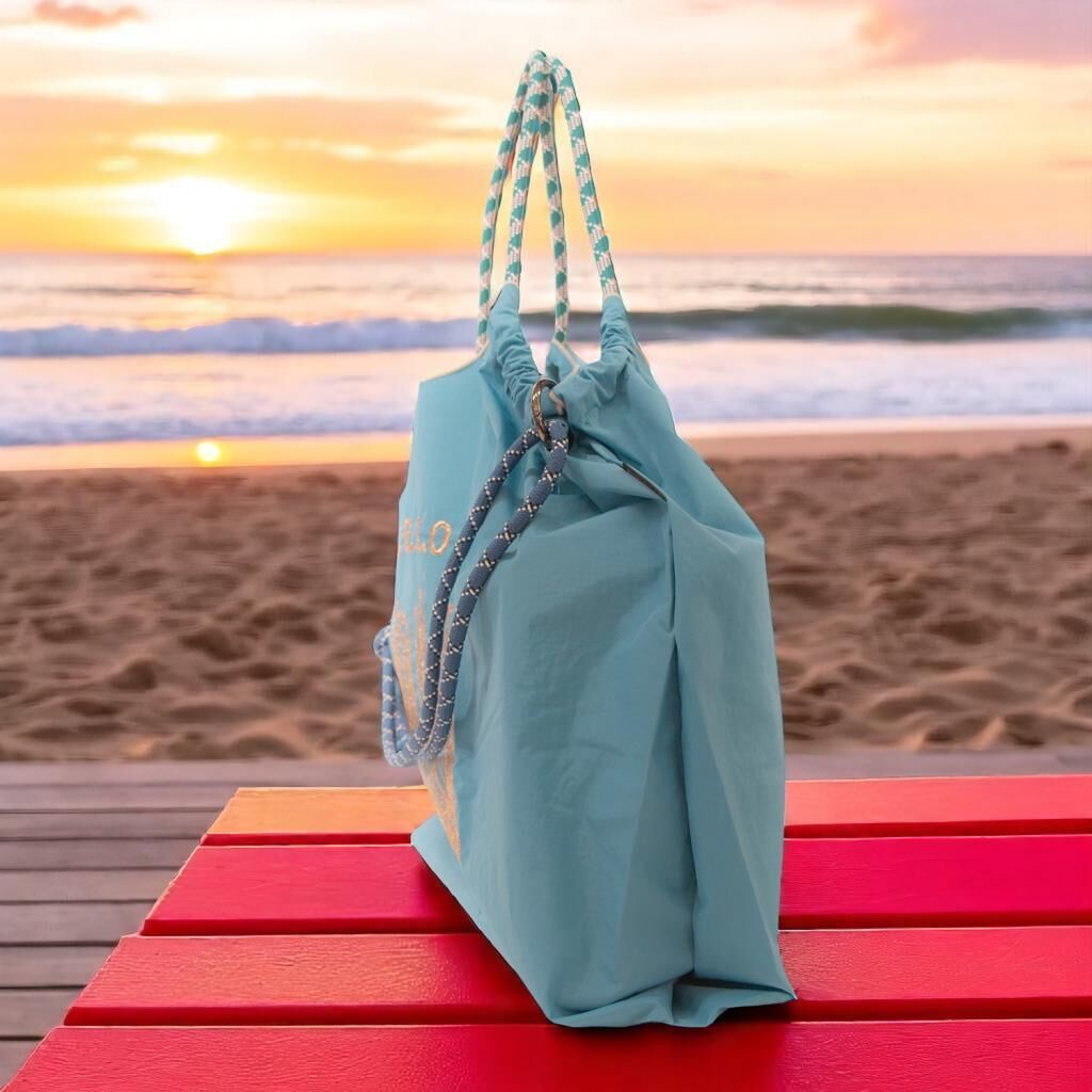 Orta Boy Günlük veya Plaj için Kadın Çantası 21-K Barcelona Turkuaz