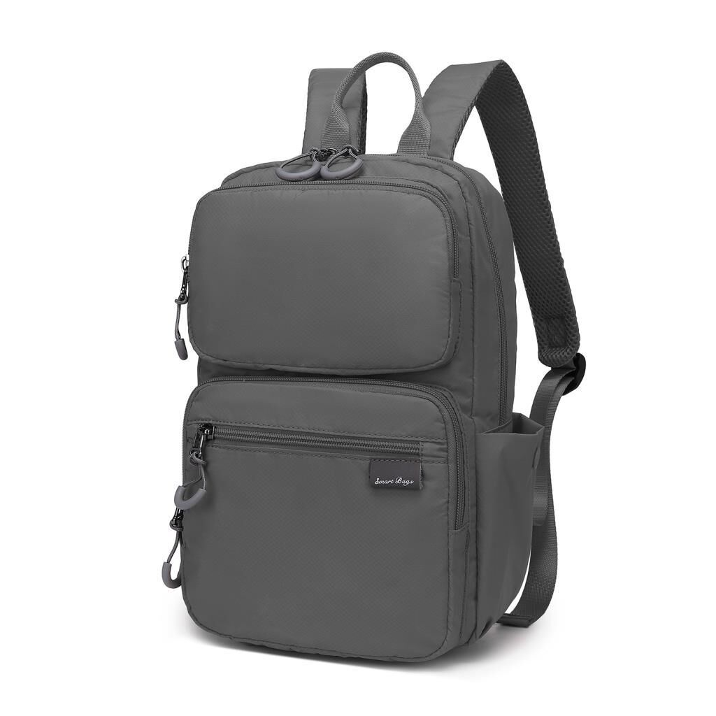 Smart Bags Ekstra Hafif Kumaş Uniseks Sırt Çantası 3142 12 Gri