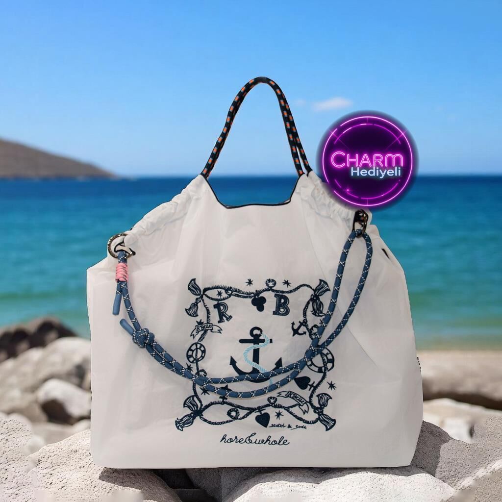 Orta Boy Günlük veya Plaj için Kadın Çantası 21-K Barcelona Manzara