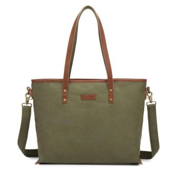 Kanvas Kumaş Kadın Omuz Çantası Smart Bags 1330 Haki