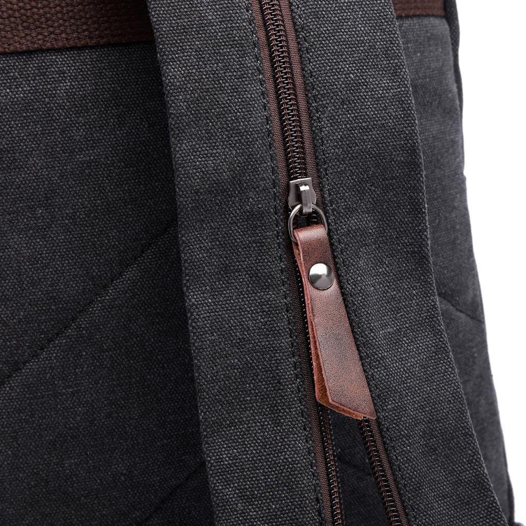 C-Active Kanvas Kumaş Orta Boy Sırt Çantası 1261 Siyah