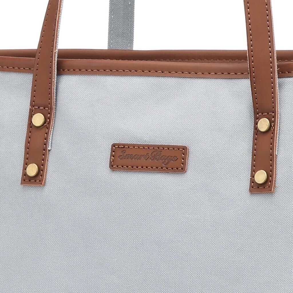 Kanvas Kumaş Kadın Omuz Çantası Smart Bags 1330 A.Gri