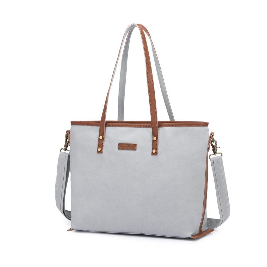 Kanvas Kumaş Kadın Omuz Çantası Smart Bags 1330 A.Gri