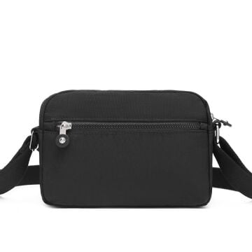 Smart Bags Postacı Kadın Çantası Krinkıl Kumaş 3166 Siyah