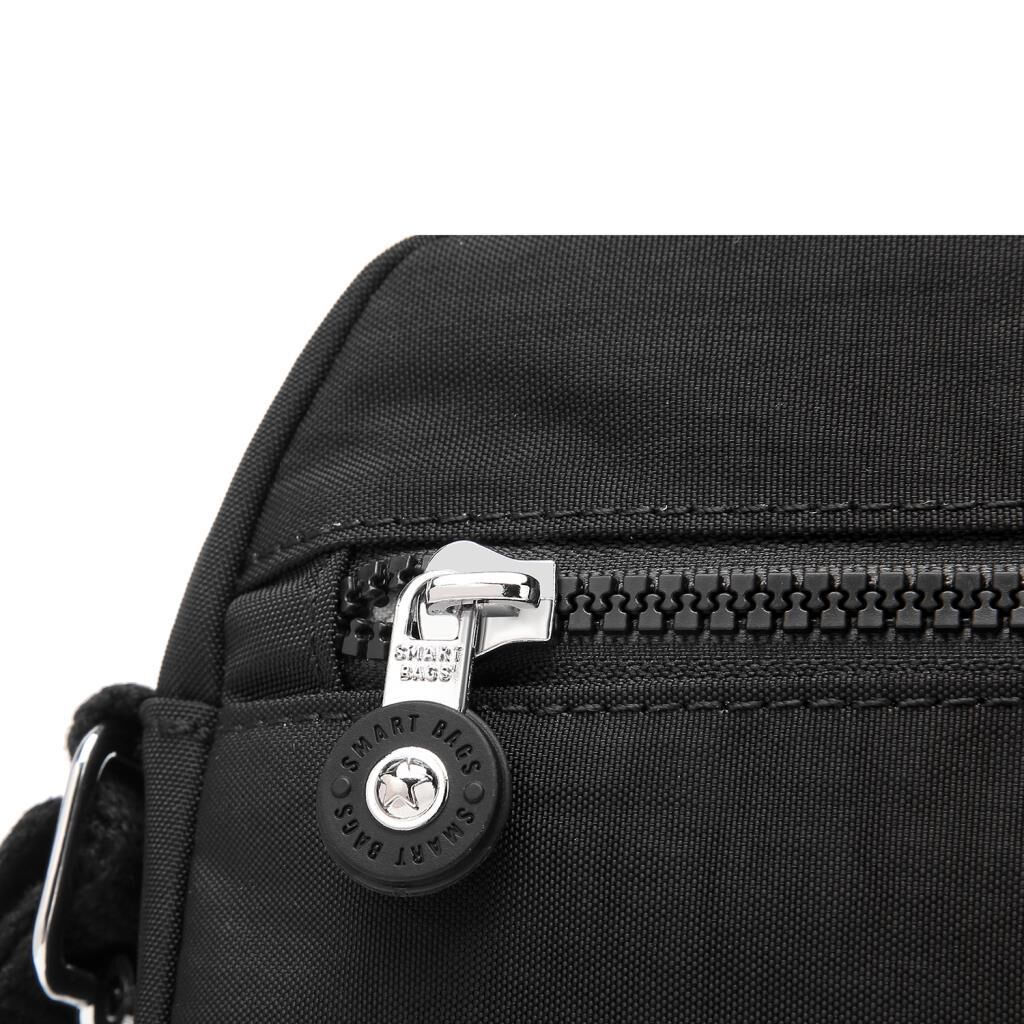 Smart Bags Postacı Kadın Çantası Krinkıl Kumaş 3166 Siyah
