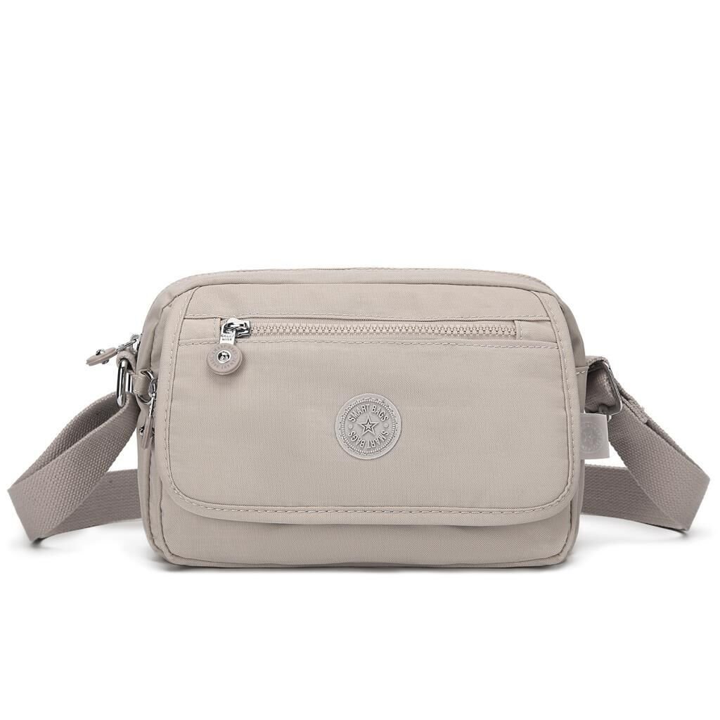 Smart Bags Postacı Kadın Çantası Krinkıl Kumaş 3166 Bej