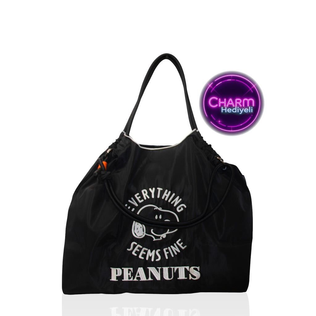 Orta Boy Günlük veya Plaj için Kadın Çantası 21-K Barcelona Siyah