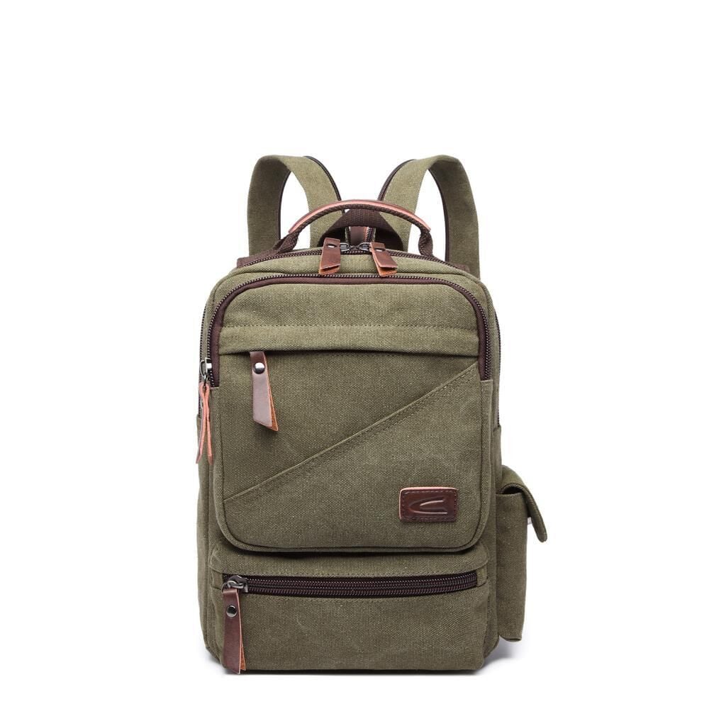 C-Active Kanvas Kumaş Orta Boy Sırt Çantası 1261 K.Yeşil