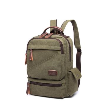 C-Active Kanvas Kumaş Orta Boy Sırt Çantası 1261 K.Yeşil