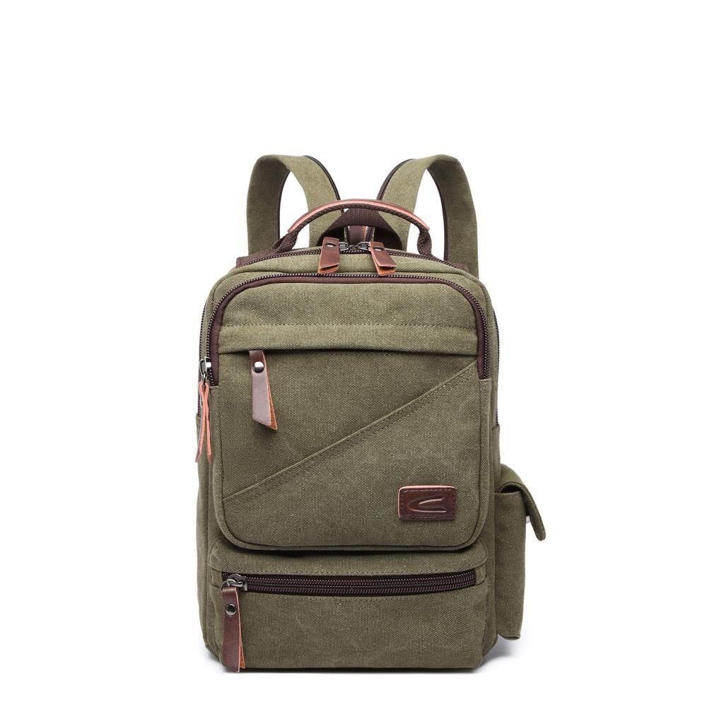 C-Active Kanvas Kumaş Orta Boy Sırt Çantası 1261 K.Yeşil