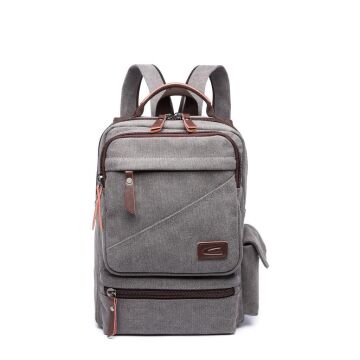 C-Active Kanvas Kumaş Orta Boy Sırt Çantası 1261 Gri