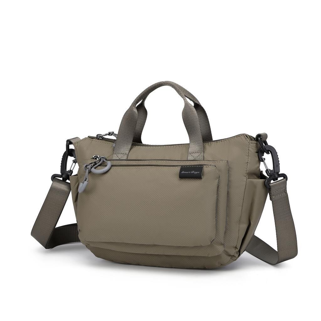 Smart Bags Ekstra Hafif Kumaş Kadın Postacı Çantası 3136 Kahve