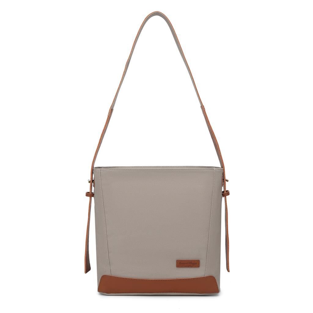Kanvas Kumaş Kadın Omuz Çantası Smart Bags 1331 Gri