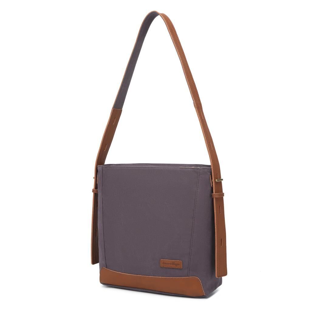 Kanvas Kumaş Kadın Omuz Çantası Smart Bags 1331 Kahve