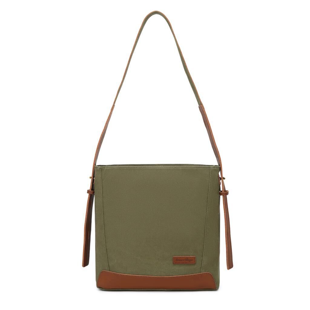 Kanvas Kumaş Kadın Omuz Çantası Smart Bags 1331 Haki