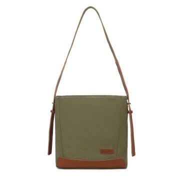 Kanvas Kumaş Kadın Omuz Çantası Smart Bags 1331 Haki