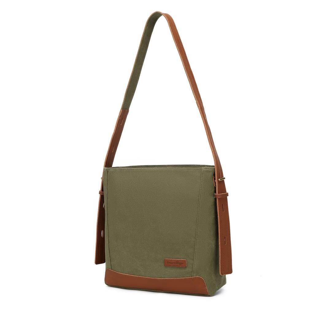 Kanvas Kumaş Kadın Omuz Çantası Smart Bags 1331 Haki