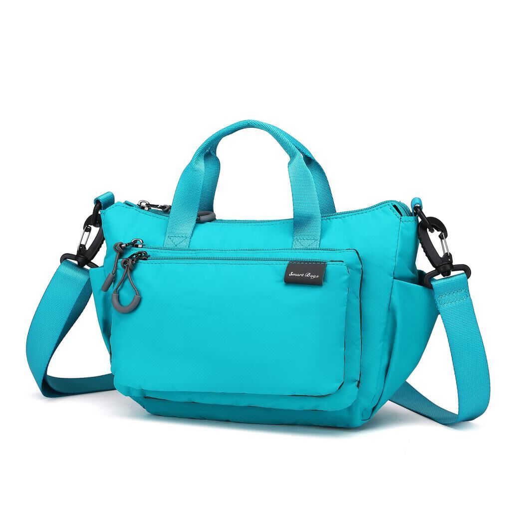 Smart Bags Ekstra Hafif Kumaş Kadın Postacı Çantası 3136 Turkuaz